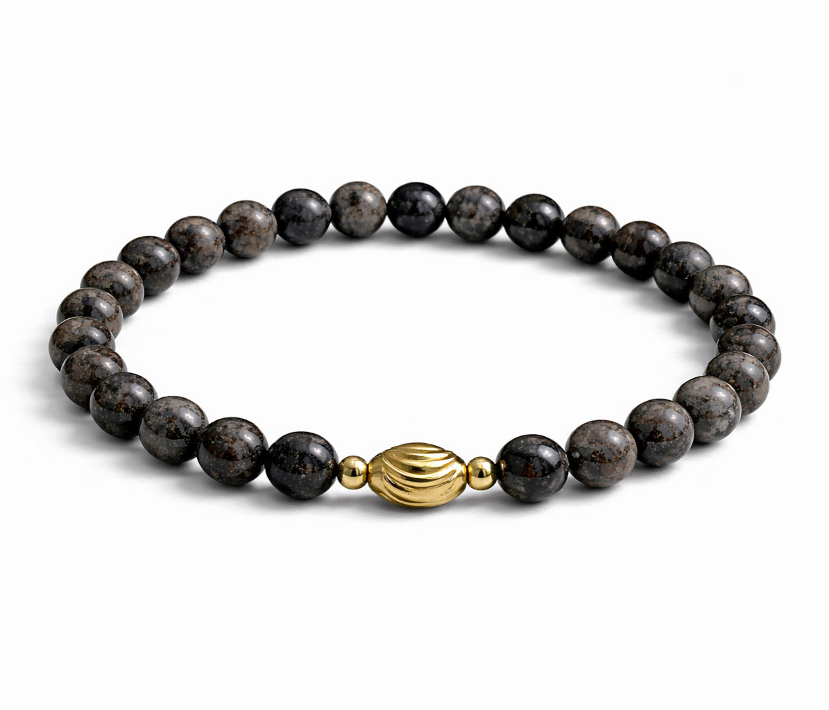Armband dunkel mit goldenen Details