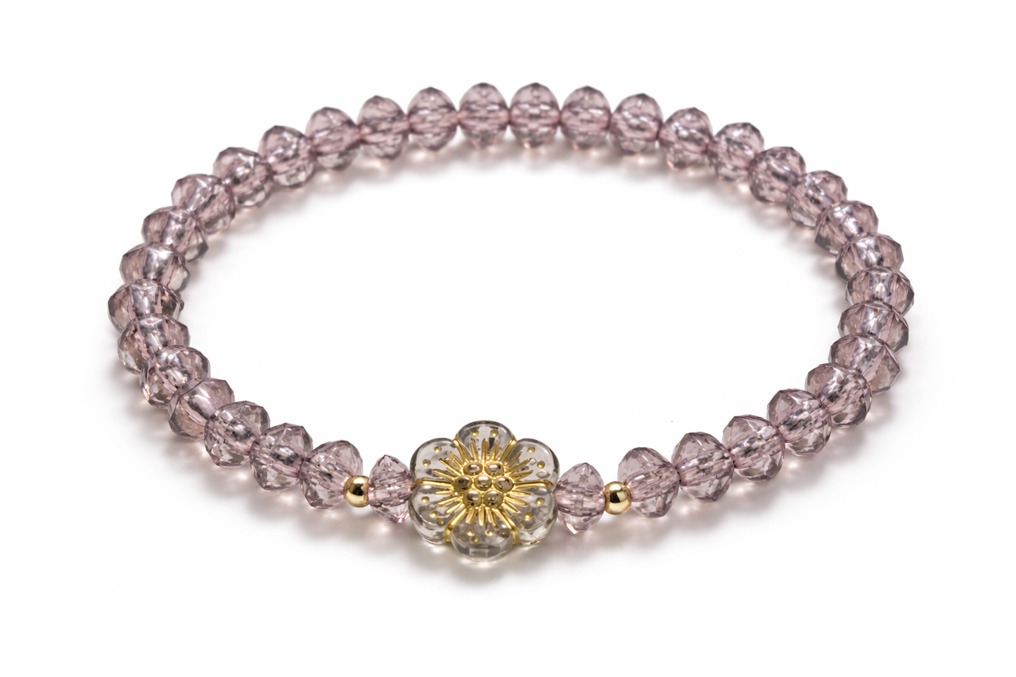 Armband mit Blume und goldenen Details