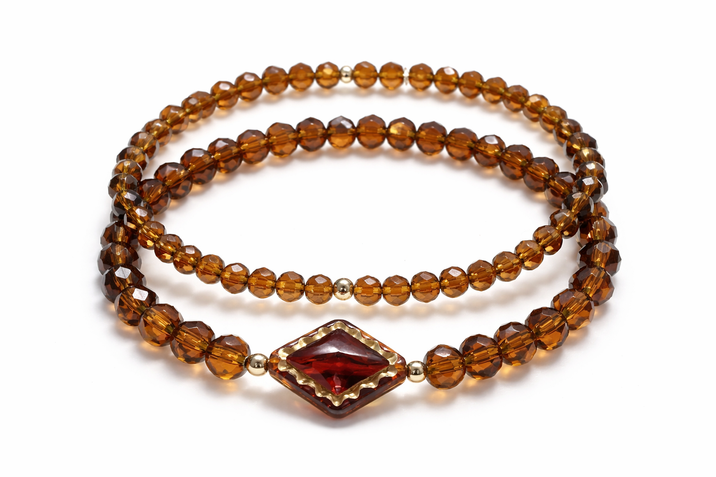 Armband Set braun mit goldenen Details