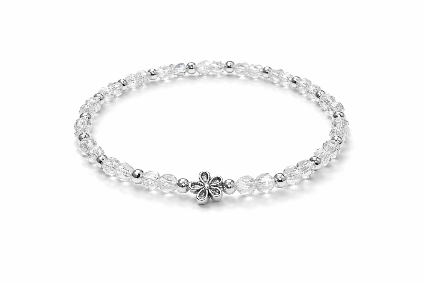 Bracelet with flowers and silver details