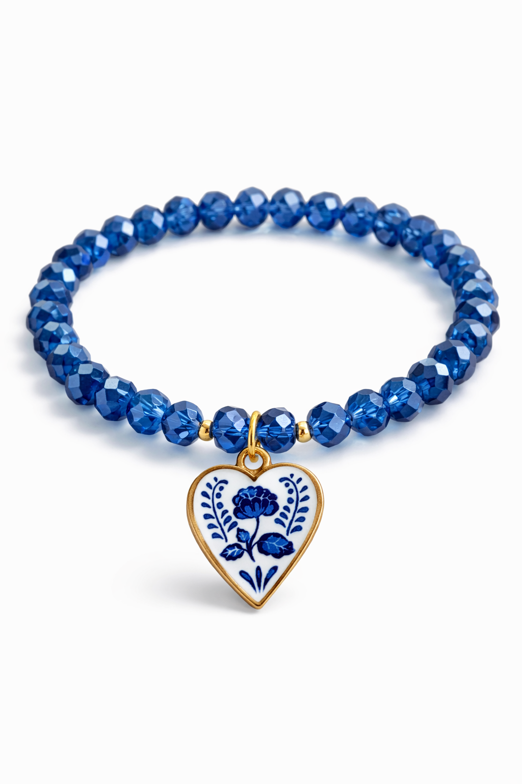 Armband blau mit Herz