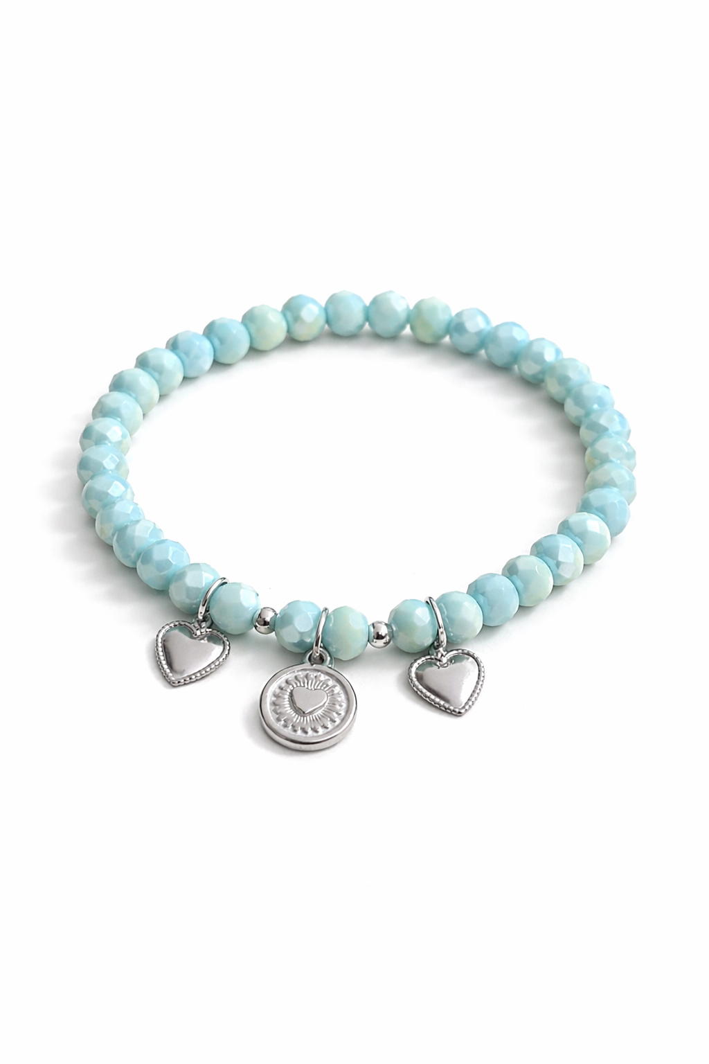 Armband türkis mit Herzanhänger