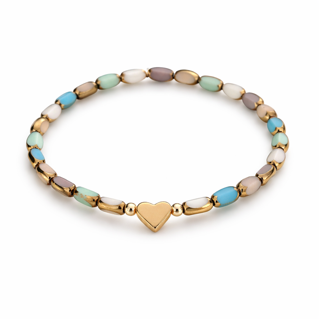Armband Pastellfarben mit Herz