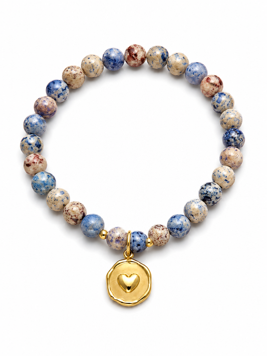 Armband blau Herz