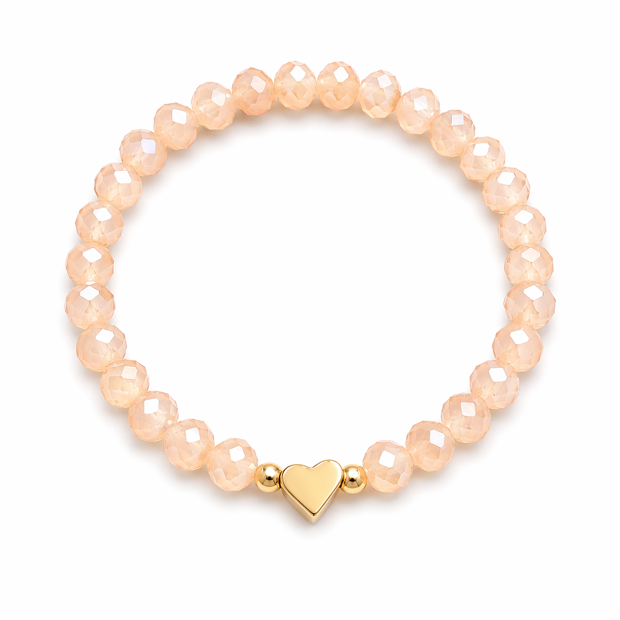 Armband Herz mit goldenen Details