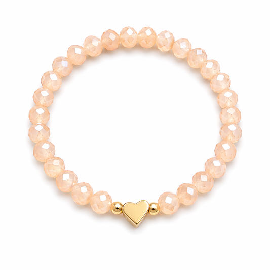 Armband Herz mit goldenen Details