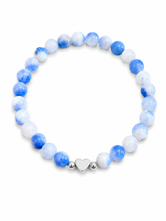 Armband blau Herz