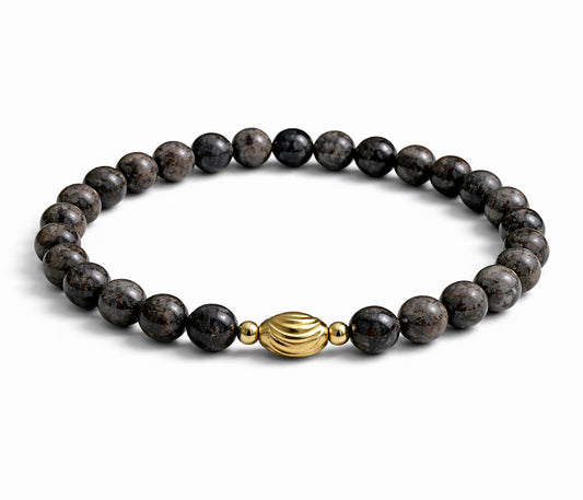 Armband dunkel mit goldenen Details