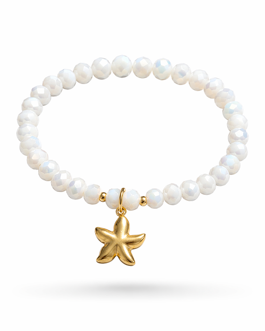 Armband weiß mit Seestern
