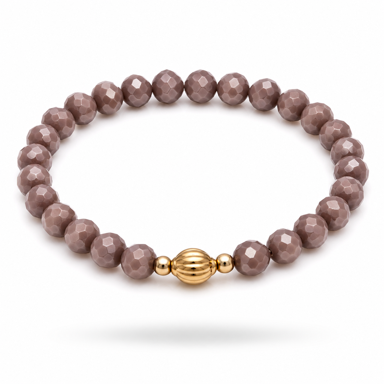 Armband braun mit goldenen Details