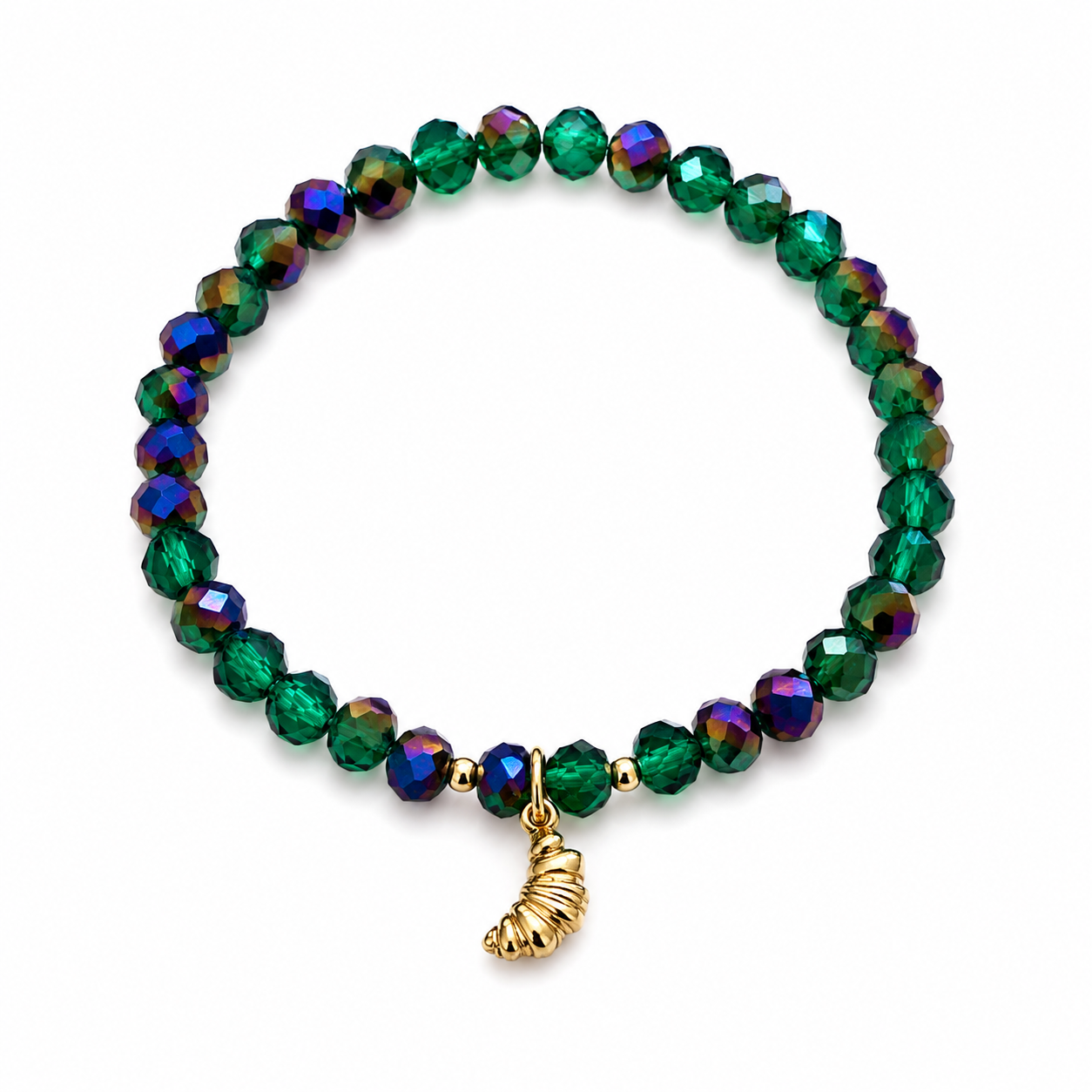 Armband grün Croissant