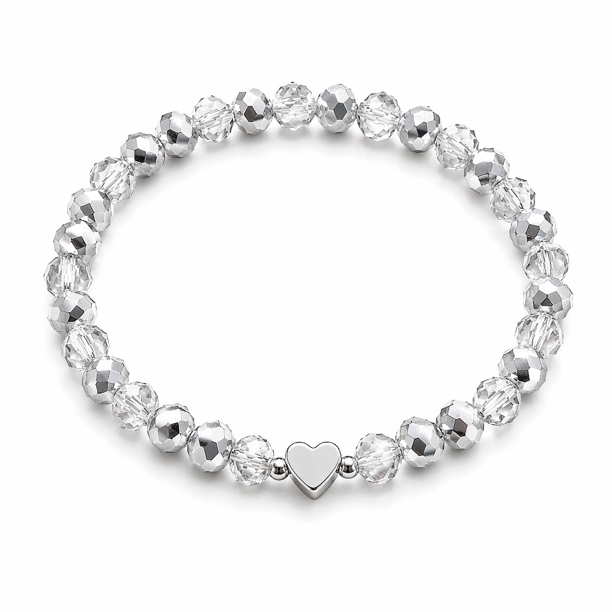 Silver heart bracelet