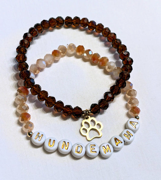 Armband Set Hundemama und Pfotenanhänger