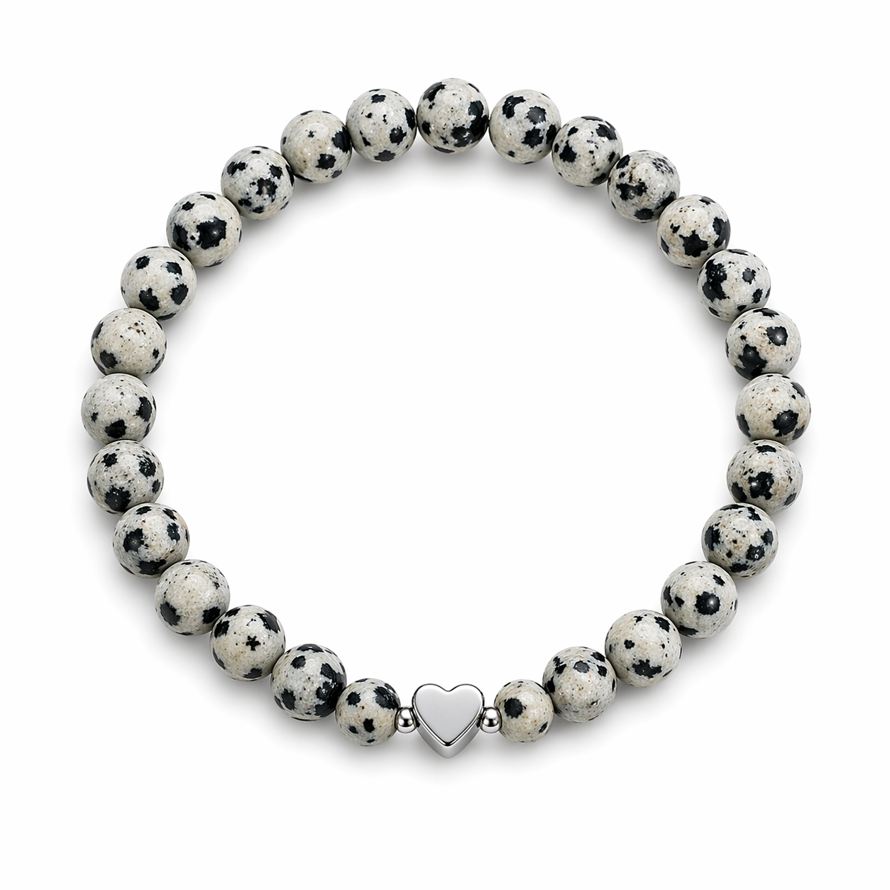 Armband schwarz weiß Herz