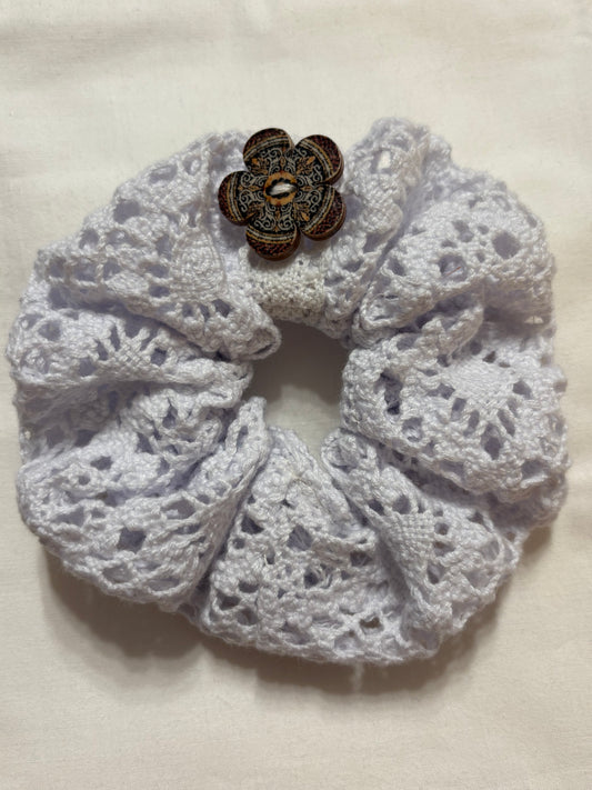 Scrunchie Handgefertigt aus Spitze 100 % Baumwolle