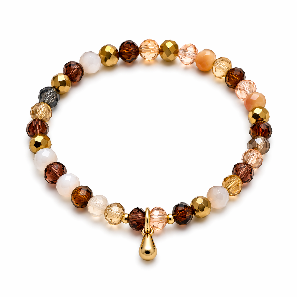 Armband bunt mit goldenen Details
