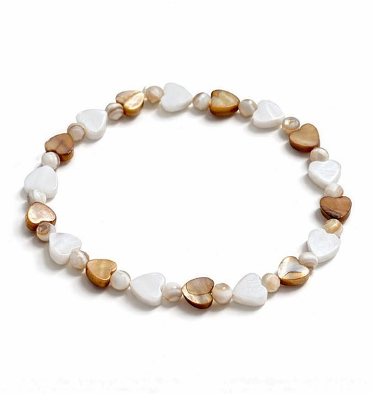 Armband Muschelperlen Herz