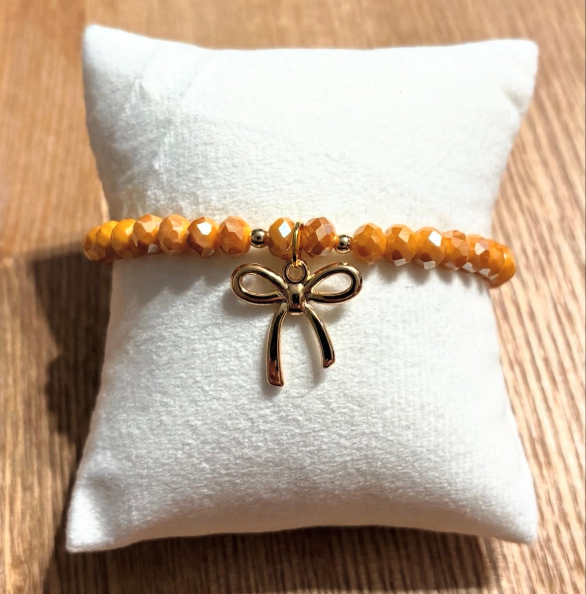 Armband orange mit Schleife