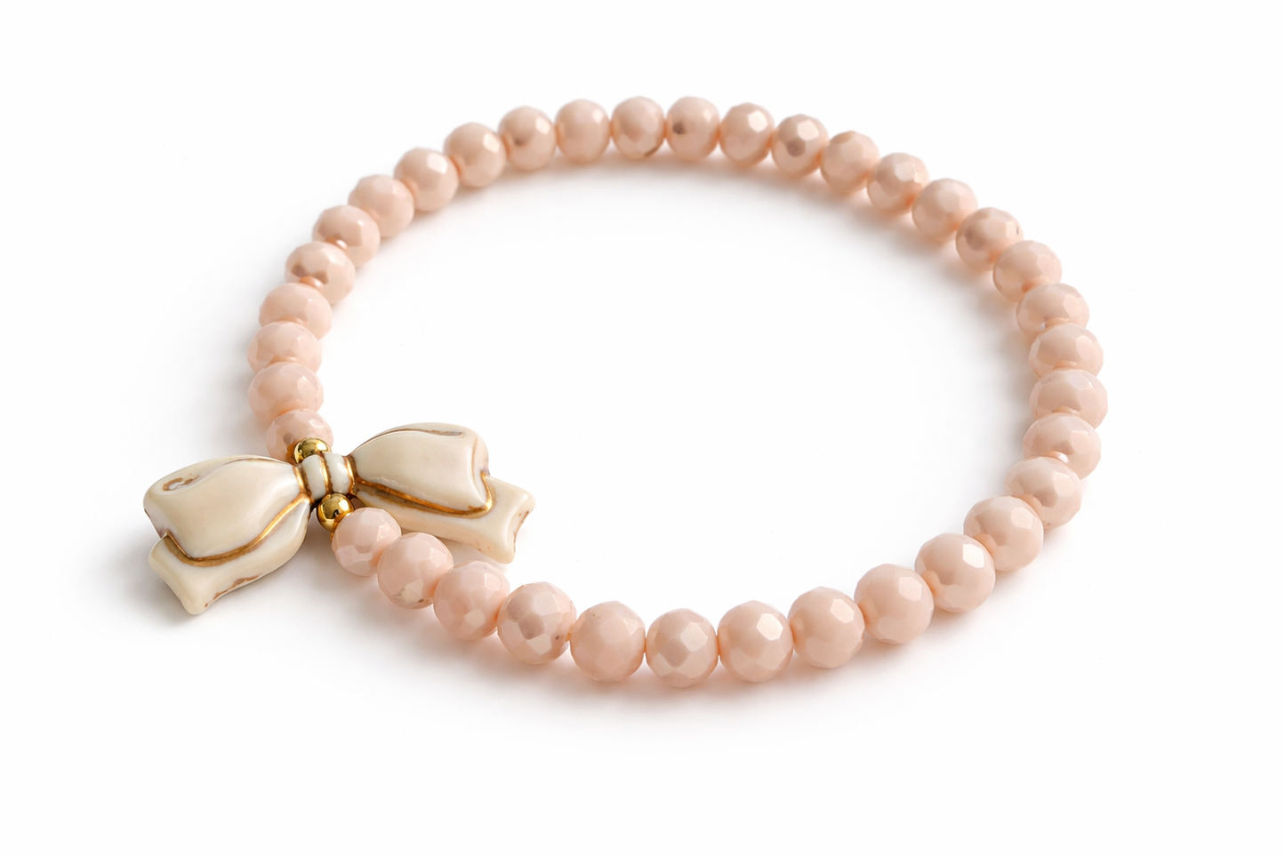 Armband mit Schleife und goldenen Details