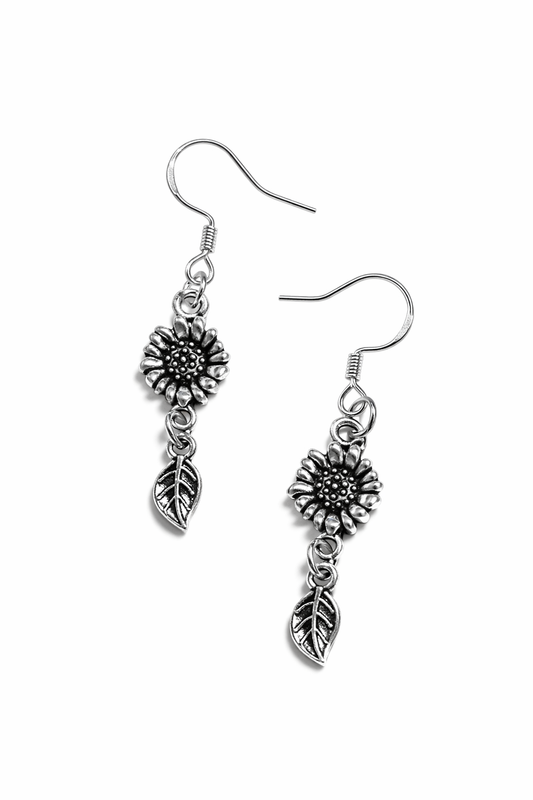 Ohrringe Blumenanhänger mit 925er Silberhaken