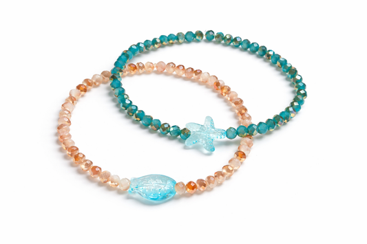 Armband Set Sommer mit Seestern und Fisch