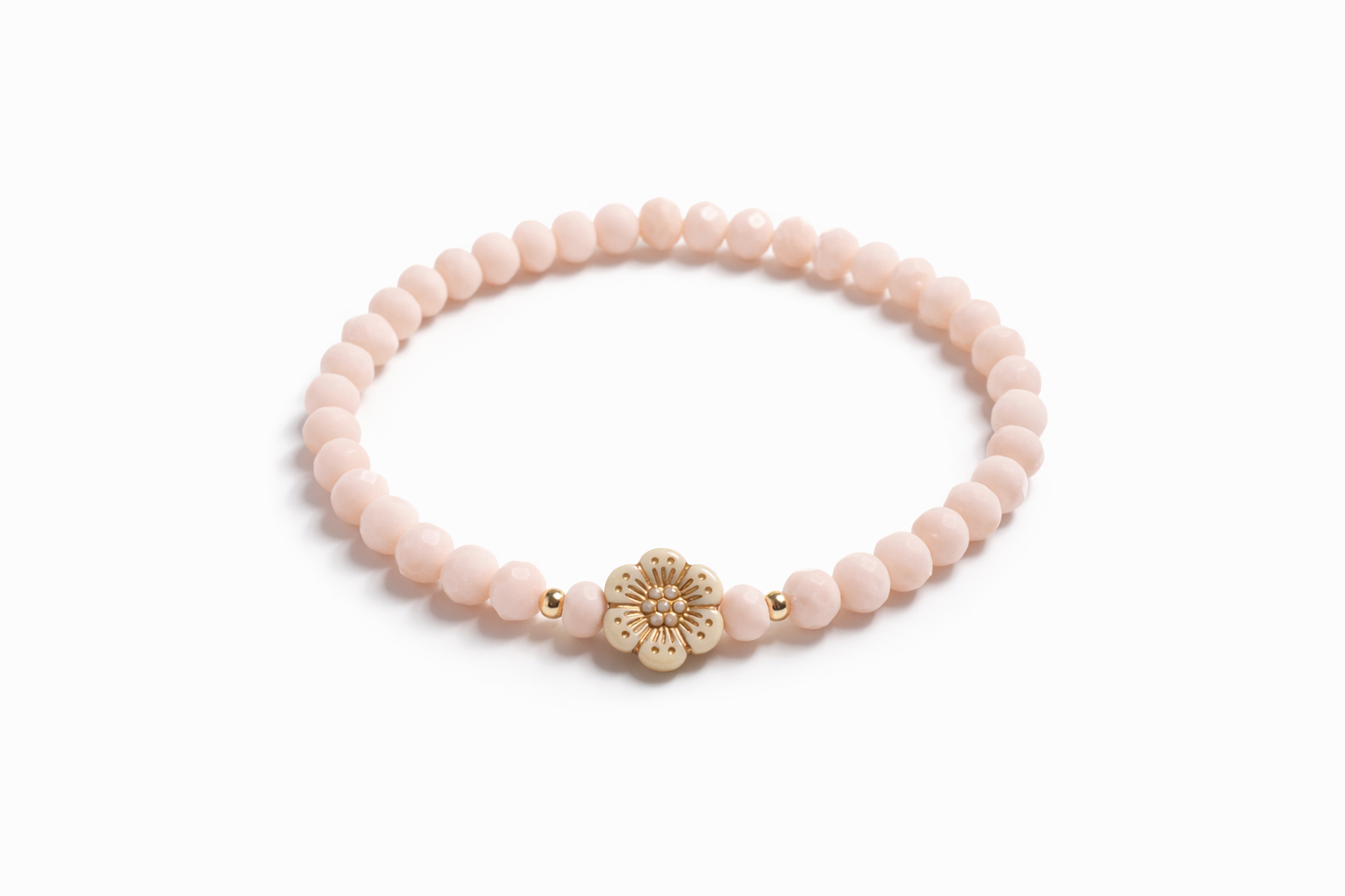 Armband mit Blume und goldenen Details