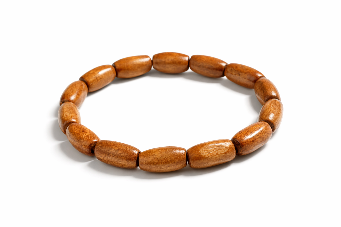 Bracelet made of natural wooden beads