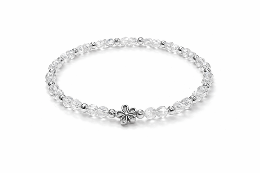Bracelet with flowers and silver details