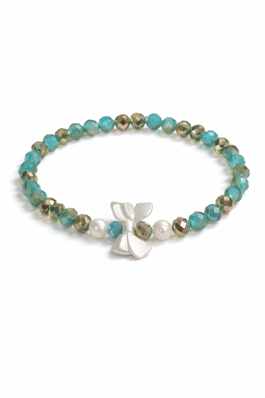 Armband mit natürlichen Süßwasserperlen und Schleife