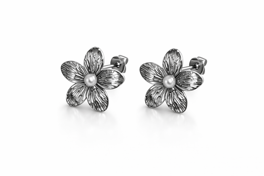Ohrringe Blumen Stainless Steel