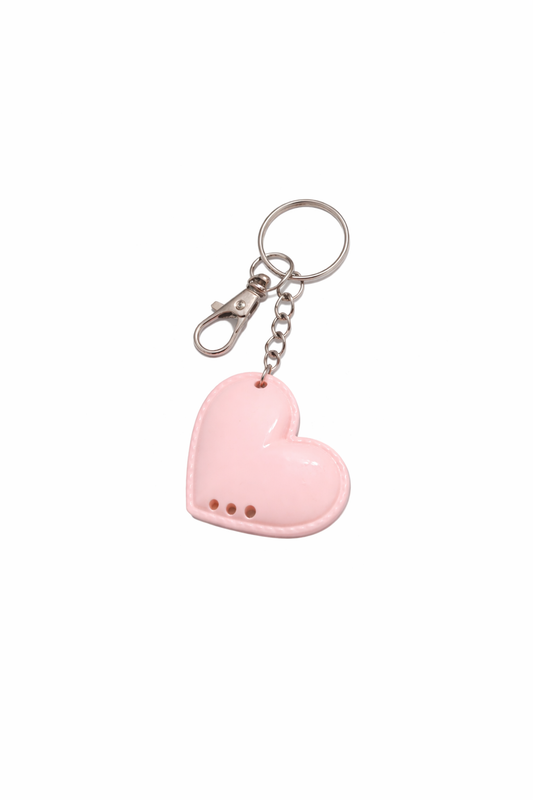 Pink heart keychain