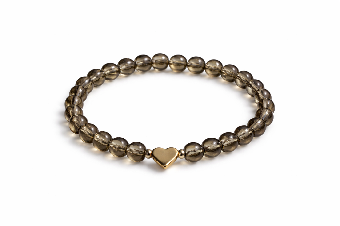 Armband grau/braun Herz