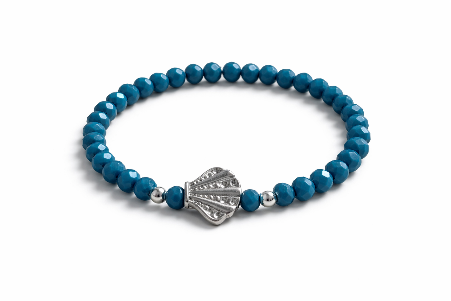 Bracelet shell with silver details