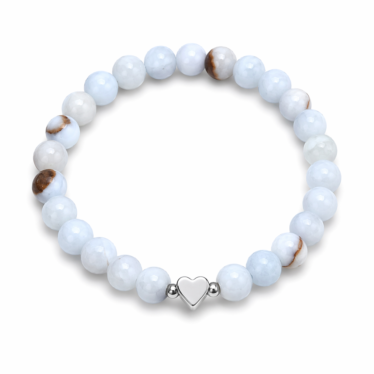 Armband blau Herz