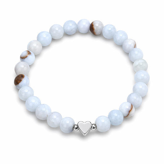 Armband blau Herz