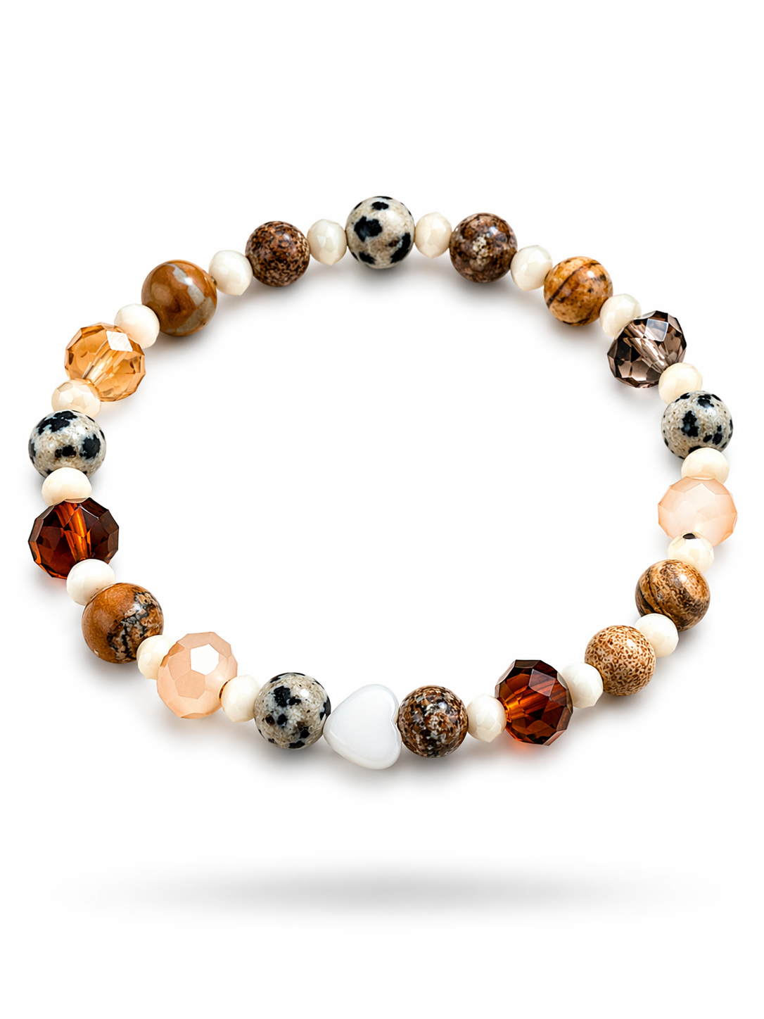 Armband Naturtöne mit Herz