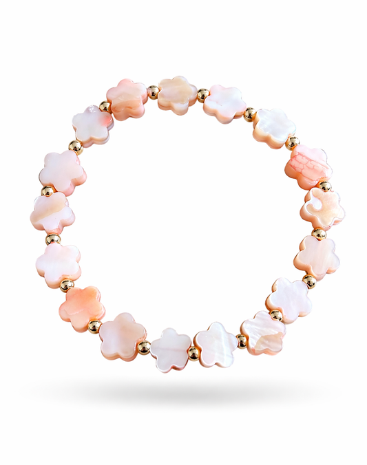Armband Muschelperlen Blumen