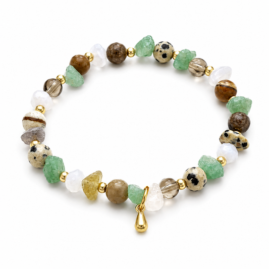 Armband Erdtöne Dalmatiner-Jaspis
