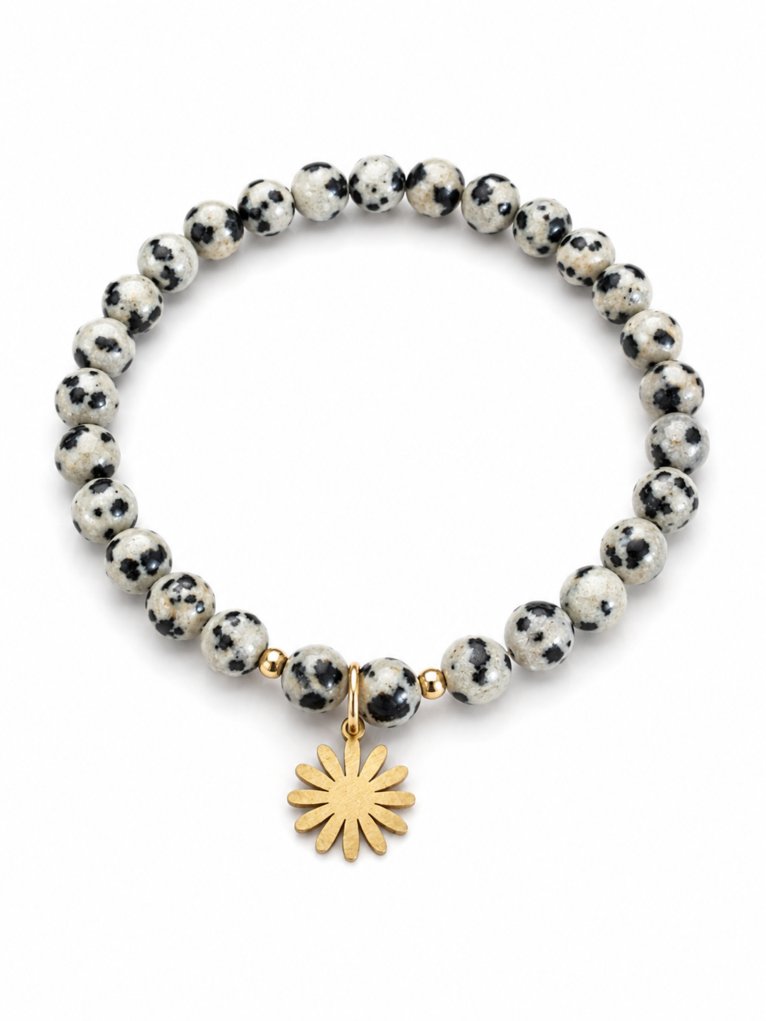 Armband Jaspis Perlen Sonnenblume