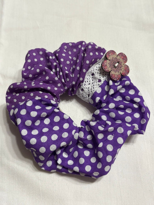 Scrunchie Handgefertigt aus 100 % Baumwolle Lila