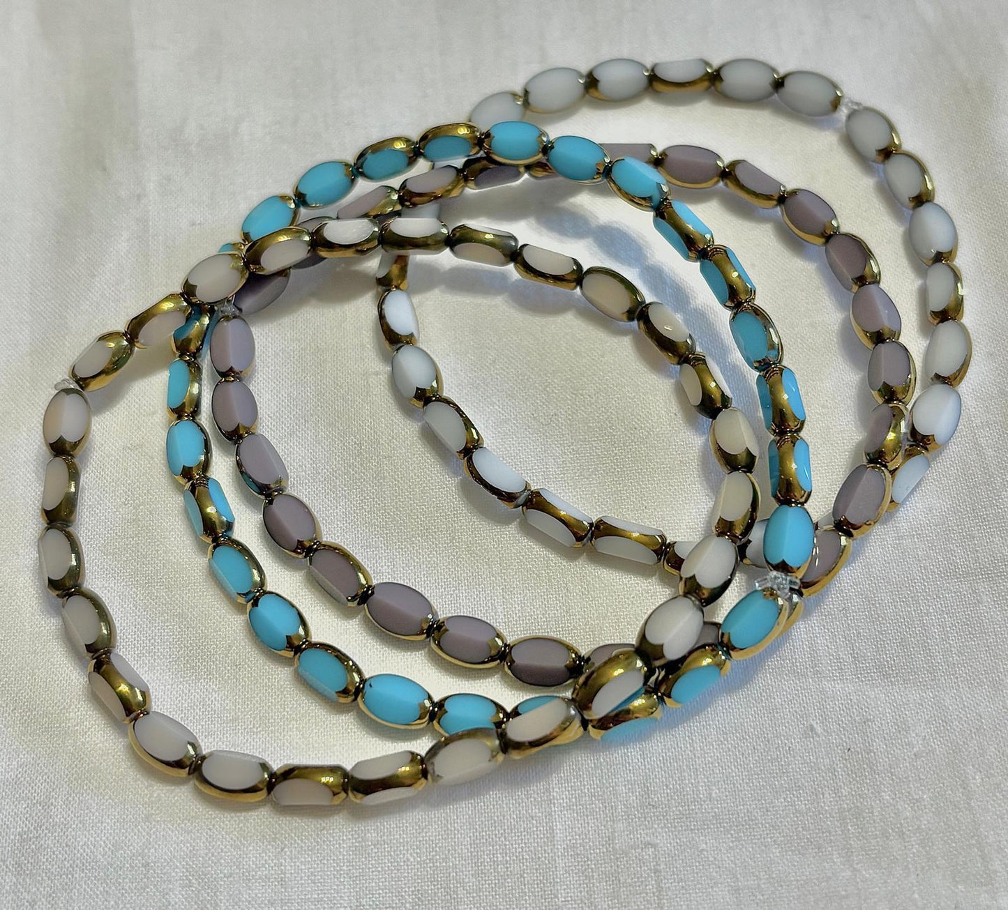 Armband Set Blau und Weiß