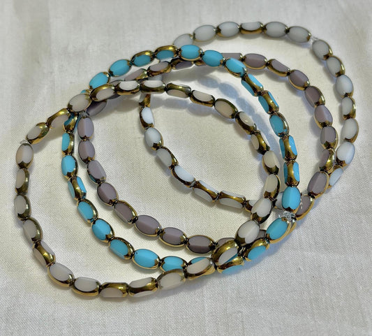 Armband Set Blau und Weiß